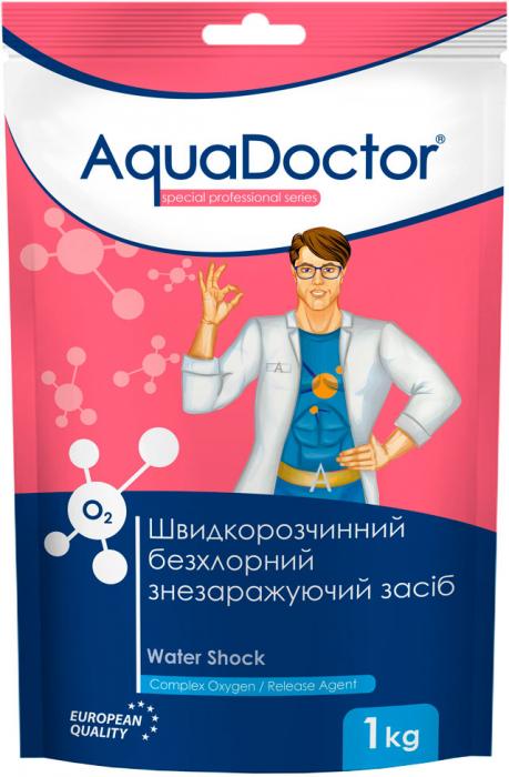 Активный кислород для бассейна AquaDoctor Water Shock О2 1л. (ps0108025) Реагенты для бассейнов AquaDoctor™ в POOLSONIA. Тел: +38 (093) 667 00 03. Доставка, гарантия, лучшие цены!