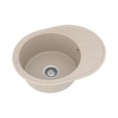 Кухонная мойка из кварца VANKOR Sity SMO 02.61 Beige (ps1500041) VANKOR серия Sity в POOLSONIA. Тел: +38 (093) 667 00 03. Доставка, гарантия, лучшие цены!, фото2