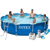 Каркасный бассейн Intex 28210 - 7, 366 x 76 см (4 г/ч, 3 785 л/ч, тент, подстилка, лестница, набор для ухода) Каркасный бассейн в POOLSONIA. Тел: +38 (093) 667 00 03. Доставка, гарантия, лучшие цены!, фото1