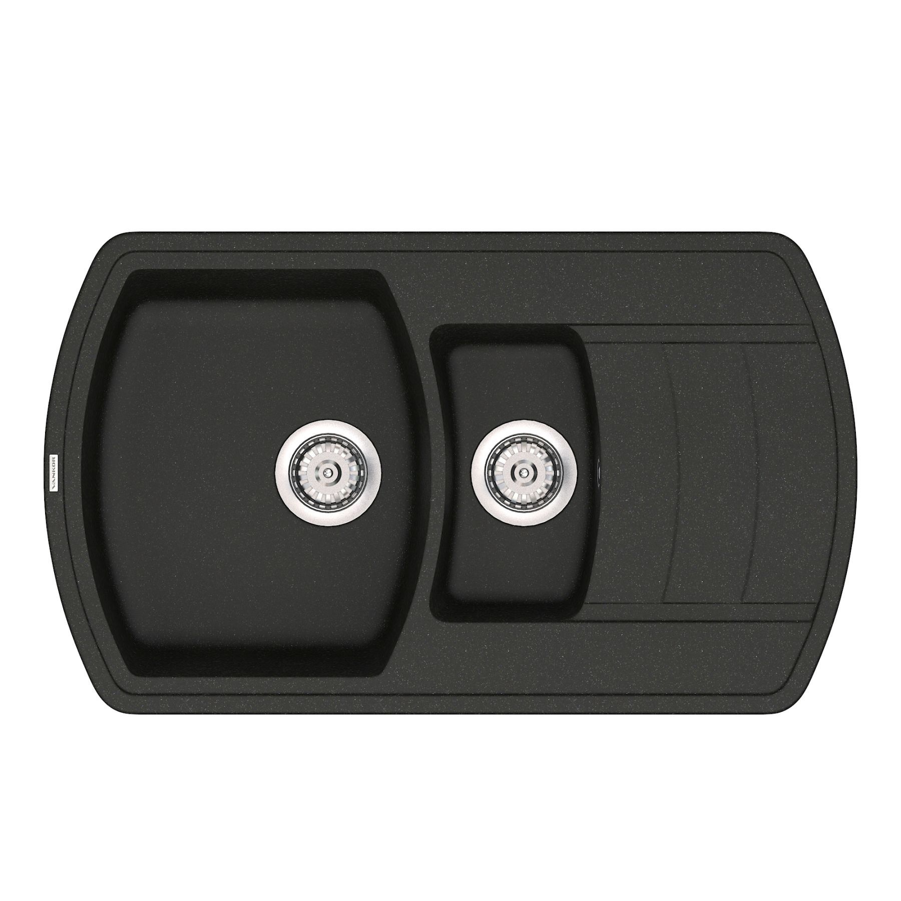 Кухонная мойка из кварца VANKOR Norton NMP 04.86 Black (ps1500023) VANKOR серия Norton в POOLSONIA. Тел: +38 (093) 667 00 03. Доставка, гарантия, лучшие цены!, фото1