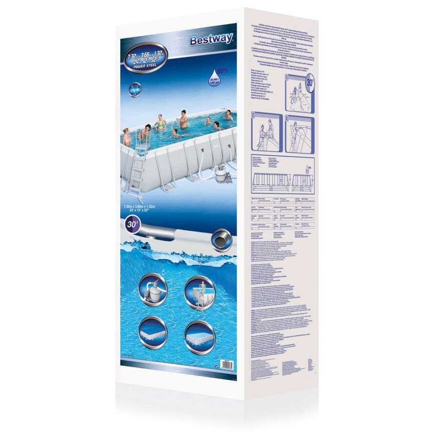 Каркасный бассейн Bestway 56466 (549х274х122) с песочным фильтром (ps466014563) Каркасный бассейн в POOLSONIA. Тел: +38 (093) 667 00 03. Доставка, гарантия, лучшие цены!, фото7