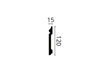 Плинтус NMC FO1  120Х15 (ps718024378) Плинтусы в POOLSONIA. Тел: +38 (093) 667 00 03. Доставка, гарантия, лучшие цены!