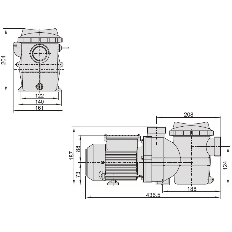 Насос AquaViva LX SMP015M 4 м3/ч, 0,25НР, 220В (ps02413000)