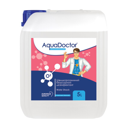 Активный кислород для бассейна AquaDoctor Water Shock О2 5л. (ps0108026) Реагенты для бассейнов AquaDoctor™ в POOLSONIA. Тел: +38 (093) 667 00 03. Доставка, гарантия, лучшие цены!, фото1