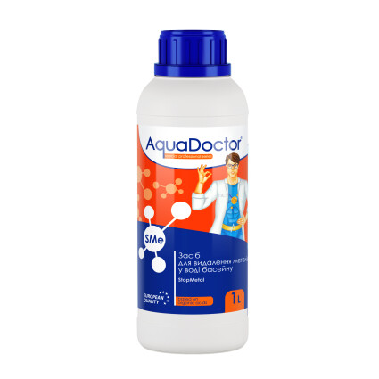 Средство для удаления металлов AquaDoctor SMe StopMetal 1л. (ps0108013) Реагенты для бассейнов AquaDoctor™ в POOLSONIA. Тел: +38 (093) 667 00 03. Доставка, гарантия, лучшие цены!, фото1