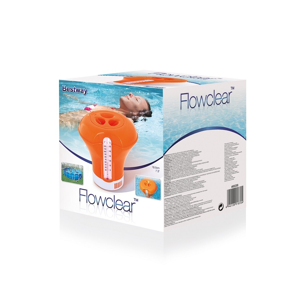 Дозатор BestWay 58209 желтый с термометром (ps0113049) Термометры для бассейна в POOLSONIA. Тел: +38 (093) 667 00 03. Доставка, гарантия, лучшие цены!, фото2