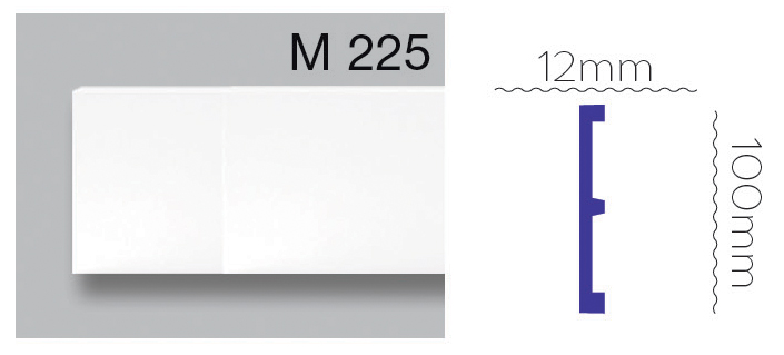 Плинтус Harmony (M 225)  100Х12 (ps718024351) Плинтусы в POOLSONIA. Тел: +38 (093) 667 00 03. Доставка, гарантия, лучшие цены!, фото1