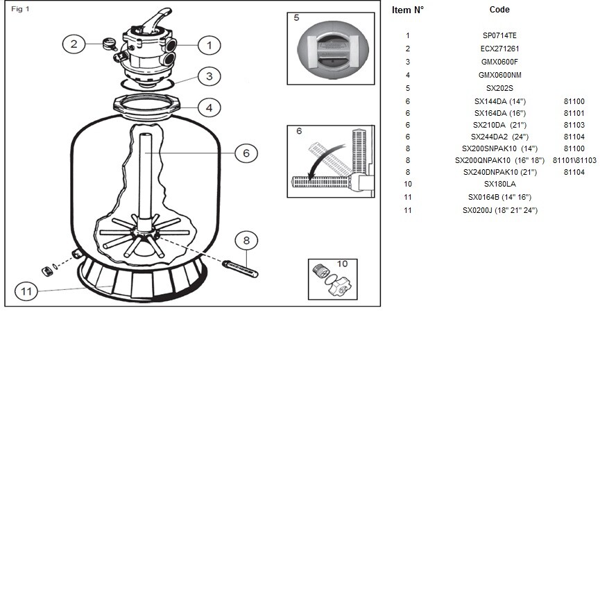 Фильтр Hayward PowerLine 81100 5 м³/ч, Ø 368мм (ps0209004) Фильтры и фильтровальные установки в POOLSONIA. Тел: +38 (093) 667 00 03. Доставка, гарантия, лучшие цены!, фото4