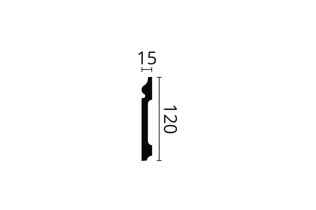 Плинтус NMC FO2  120Х15 (ps718024379) Плинтусы в POOLSONIA. Тел: +38 (093) 667 00 03. Доставка, гарантия, лучшие цены!