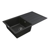 Кухонная мойка из кварца VANKOR Easy EMP 02.76 Black (ps1500018) Сантехника в POOLSONIA. Тел: +38 (093) 667 00 03. Доставка, гарантия, лучшие цены!, фото3