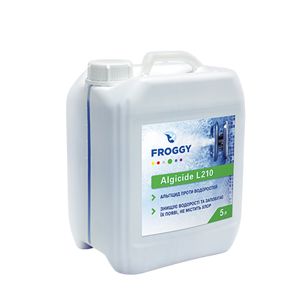 Купить Средство против водорослей Froggy Algyrid L210 5 л (ps0102014), Химия для бассейнов в Poolsonia. Доставка, гарантия. Украина, Киев, Харьков, Днепр, Одесса, Запорожье, Львов. Средство против водорослей Froggy Algyrid L210 5 л (ps0102014) Химия для бассейнов в POOLSONIA. Тел: +38 (093) 667 00 03. Доставка, гарантия, лучшие цены!