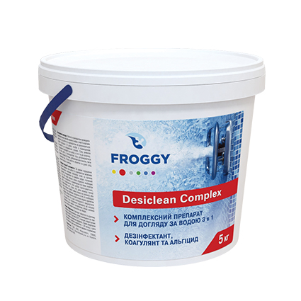 Купить Комплексное средство Desiclean Complex 3 в 1 FROGGY (таблетки 200 г) 5 кг (ps0101011), Дезинфекция воды в Poolsonia. Доставка, гарантия. Украина, Киев, Харьков, Днепр, Одесса, Запорожье, Львов. Комплексное средство Desiclean Complex 3 в 1 FROGGY (таблетки 200 г) 5 кг (ps0101011) Дезинфекция воды в POOLSONIA. Тел: +38 (093) 667 00 03. Доставка, гарантия, лучшие цены!
