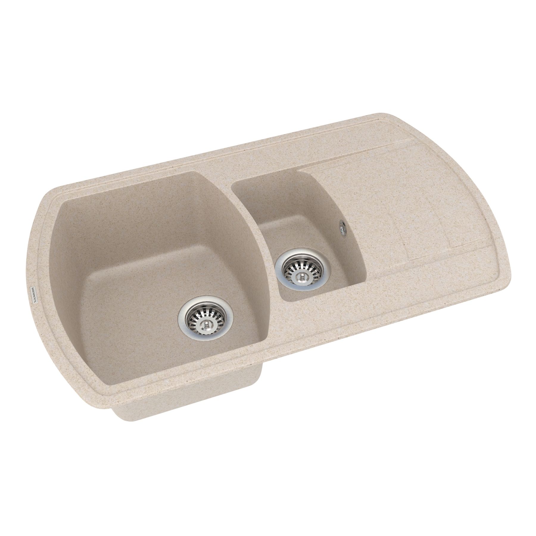 Кухонна мийка з кварцу VANKOR Norton NMP 04.86 Beige (ps1500025) VANKOR серия Norton в POOLSONIA. Тел: +38 (093) 667 00 03. Доставка, гарантія, кращі ціни!, фото2