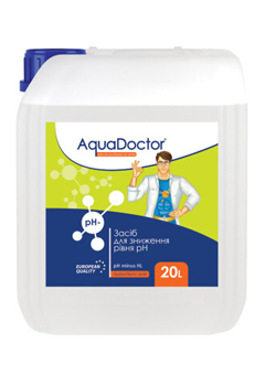 Купить Жидкое средство для снижения pH AquaDoctor pH Minus HL (Соляная 14%) 20л (ps0103020), Регулирование рН в Poolsonia. Доставка, гарантия. Украина, Киев, Харьков, Днепр, Одесса, Запорожье, Львов. Жидкое средство для снижения pH AquaDoctor pH Minus HL (Соляная 14%) 20л (ps0103020) Регулирование рН в POOLSONIA. Тел: +38 (093) 667 00 03. Доставка, гарантия, лучшие цены!