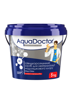 Купить Средство для нейтрализации избыточного хлора AquaDoctor SC Stop Chlor 5кг (ps0108021), Чистящие средства в Poolsonia. Доставка, гарантия. Украина, Киев, Харьков, Днепр, Одесса, Запорожье, Львов. Средство для нейтрализации избыточного хлора AquaDoctor SC Stop Chlor 5кг (ps0108021) Чистящие средства в POOLSONIA. Тел: +38 (093) 667 00 03. Доставка, гарантия, лучшие цены!