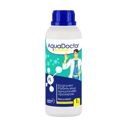 Жидкое коагулирующее средство AquaDoctor FL 1л (ps0107009) Химия для маленьких бассейнов до 20 м³ в POOLSONIA. Тел: +38 (093) 667 00 03. Доставка, гарантия, лучшие цены!, фото1