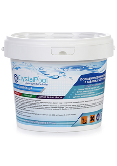 Купить Медленный хлор Crystal Pool Slow Chlorine Tablets Large 50кг (ps0101042v), Дезинфекция воды в Poolsonia. Доставка, гарантия. Украина, Киев, Харьков, Днепр, Одесса, Запорожье, Львов. Медленный хлор Crystal Pool Slow Chlorine Tablets Large 50кг (ps0101042v) Дезинфекция воды в POOLSONIA. Тел: +38 (093) 667 00 03. Доставка, гарантия, лучшие цены!