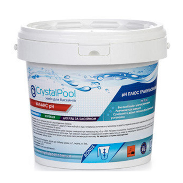 Регулятор кислотності Crystal Pool рН Plus 5 кг (ps0103052v) Регулирование рН в POOLSONIA. Тел: +38 (093) 667 00 03. Доставка, гарантія, кращі ціни!, фото1