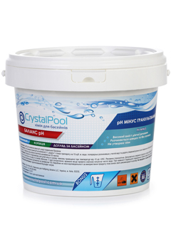 Купить Препарат для снижения уровня рН в гранулах Crystal Pool pH Minus 15 кг (ps0103069v), Регулирование рН в Poolsonia. Доставка, гарантия. Украина, Киев, Харьков, Днепр, Одесса, Запорожье, Львов. Препарат для снижения уровня рН в гранулах Crystal Pool pH Minus 15 кг (ps0103069v) Регулирование рН в POOLSONIA. Тел: +38 (093) 667 00 03. Доставка, гарантия, лучшие цены!