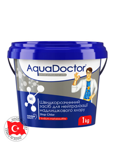 Купить Средство для нейтрализации избыточного хлора AquaDoctor SC Stop Chlor 1 кг (ps0108020), Чистящие средства в Poolsonia. Доставка, гарантия. Украина, Киев, Харьков, Днепр, Одесса, Запорожье, Львов. Средство для нейтрализации избыточного хлора AquaDoctor SC Stop Chlor 1 кг (ps0108020) Чистящие средства в POOLSONIA. Тел: +38 (093) 667 00 03. Доставка, гарантия, лучшие цены!