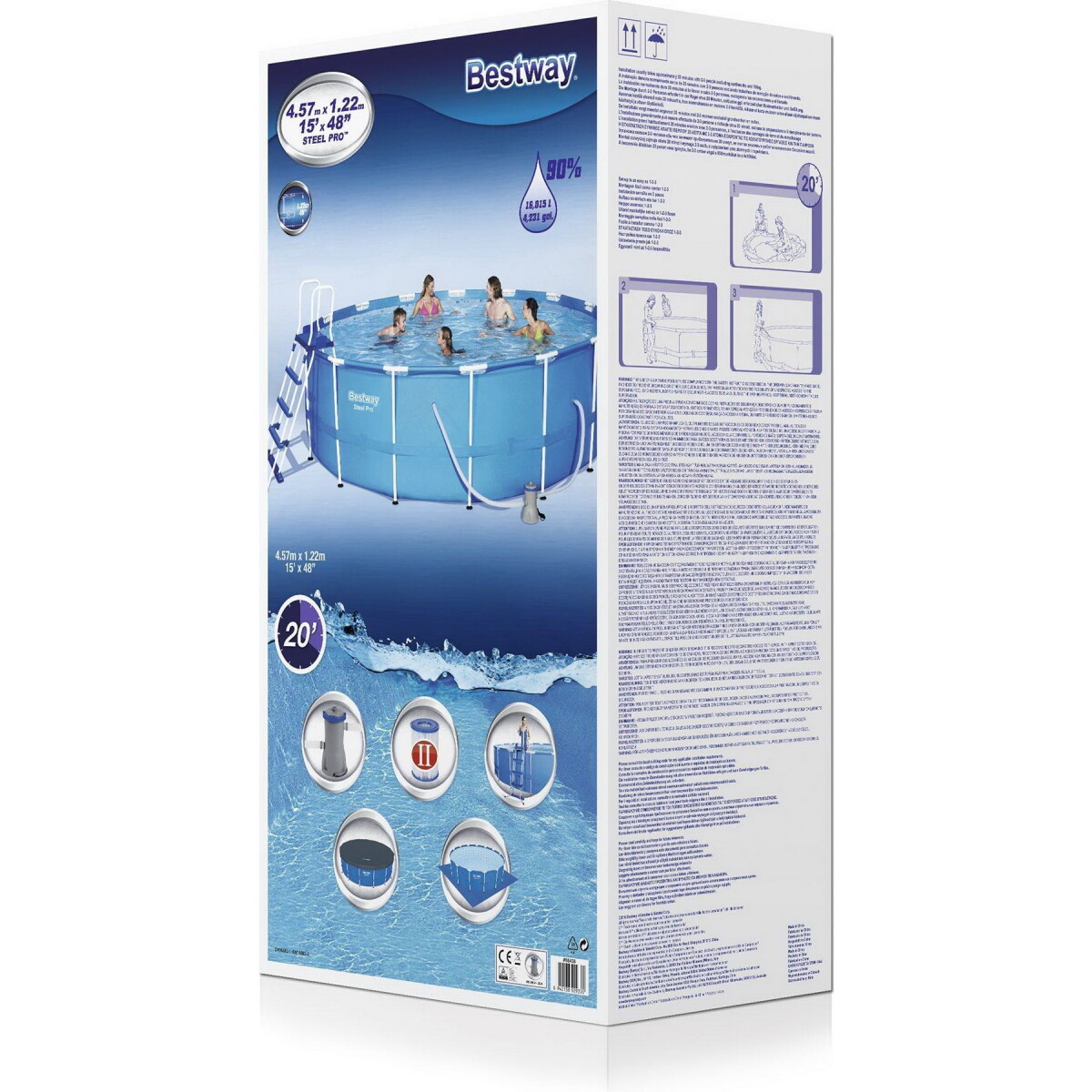 Каркасний басейн Bestway 56438/56100 (457х122) з картриджним фільтром (ps466014567) Каркасный бассейн в POOLSONIA. Тел: +38 (093) 667 00 03. Доставка, гарантія, кращі ціни!, фото8