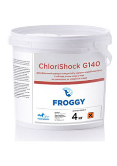 Купить Быстрорастворимый шоковый хлор Froggy ChloriShock 1кг (ps0101024), Химия для бассейнов в Poolsonia. Доставка, гарантия. Украина, Киев, Харьков, Днепр, Одесса, Запорожье, Львов. Быстрорастворимый шоковый хлор Froggy ChloriShock 1кг (ps0101024) Химия для бассейнов в POOLSONIA. Тел: +38 (093) 667 00 03. Доставка, гарантия, лучшие цены!