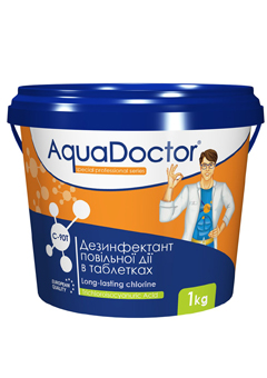 Купить Хлор для бассейна длительного действия AquaDoctor C-90T 1 кг (ps0101013), Дезинфекция воды в Poolsonia. Доставка, гарантия. Украина, Киев, Харьков, Днепр, Одесса, Запорожье, Львов. Хлор для бассейна длительного действия AquaDoctor C-90T 1 кг (ps0101013) Дезинфекция воды в POOLSONIA. Тел: +38 (093) 667 00 03. Доставка, гарантия, лучшие цены!