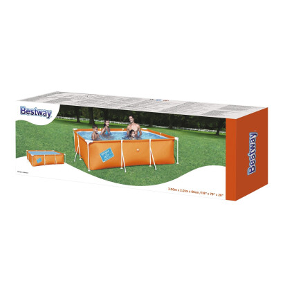 Детский каркасный бассейн Bestway 56411 (300x201x66 см) с картриджным фильтром Дитячий басейн в POOLSONIA. Тел: +38 (093) 667 00 03. Доставка, гарантія, кращі ціни!, фото3