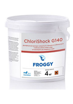 Купить Быстрорастворимый шоковый хлор Froggy ChloriShock 25кг (ps0101029), Химия для бассейнов в Poolsonia. Доставка, гарантия. Украина, Киев, Харьков, Днепр, Одесса, Запорожье, Львов. Быстрорастворимый шоковый хлор Froggy ChloriShock 25кг (ps0101029) Химия для бассейнов в POOLSONIA. Тел: +38 (093) 667 00 03. Доставка, гарантия, лучшие цены!
