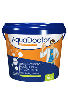 Купить Хлор для бассейна длительного действия AquaDoctor C-90T 5 кг (ps0101078), Дезинфекция воды в Poolsonia. Доставка, гарантия. Украина, Киев, Харьков, Днепр, Одесса, Запорожье, Львов. Хлор для бассейна длительного действия AquaDoctor C-90T 5 кг (ps0101078) Дезинфекция воды в POOLSONIA. Тел: +38 (093) 667 00 03. Доставка, гарантия, лучшие цены!