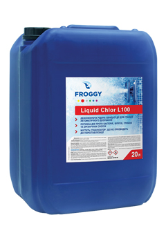 Купить Жидкий хлор Froggy Liquid chlor L100 20л (ps0101014), Дезинфекция воды в Poolsonia. Доставка, гарантия. Украина, Киев, Харьков, Днепр, Одесса, Запорожье, Львов. Жидкий хлор Froggy Liquid chlor L100 20л (ps0101014) Дезинфекция воды в POOLSONIA. Тел: +38 (093) 667 00 03. Доставка, гарантия, лучшие цены!